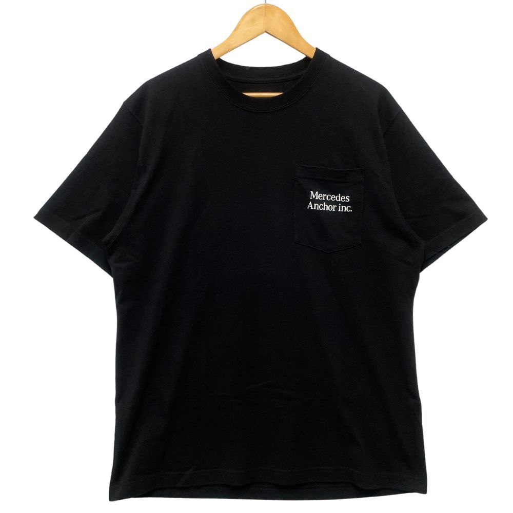 MERCEDES ANCHOR INC プリント ポケット 半袖Tシャツ ブラック サイズ