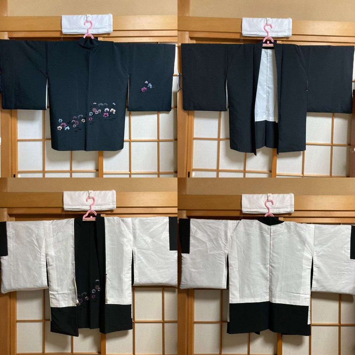 着物 羽織 和モダン 和 モード メンズ ビッグシルエット カーディガン かっこいい 刺繍付き 梅刺繍 和風 セット売り 刺繍 黒羽織 2セット -  メルカリ