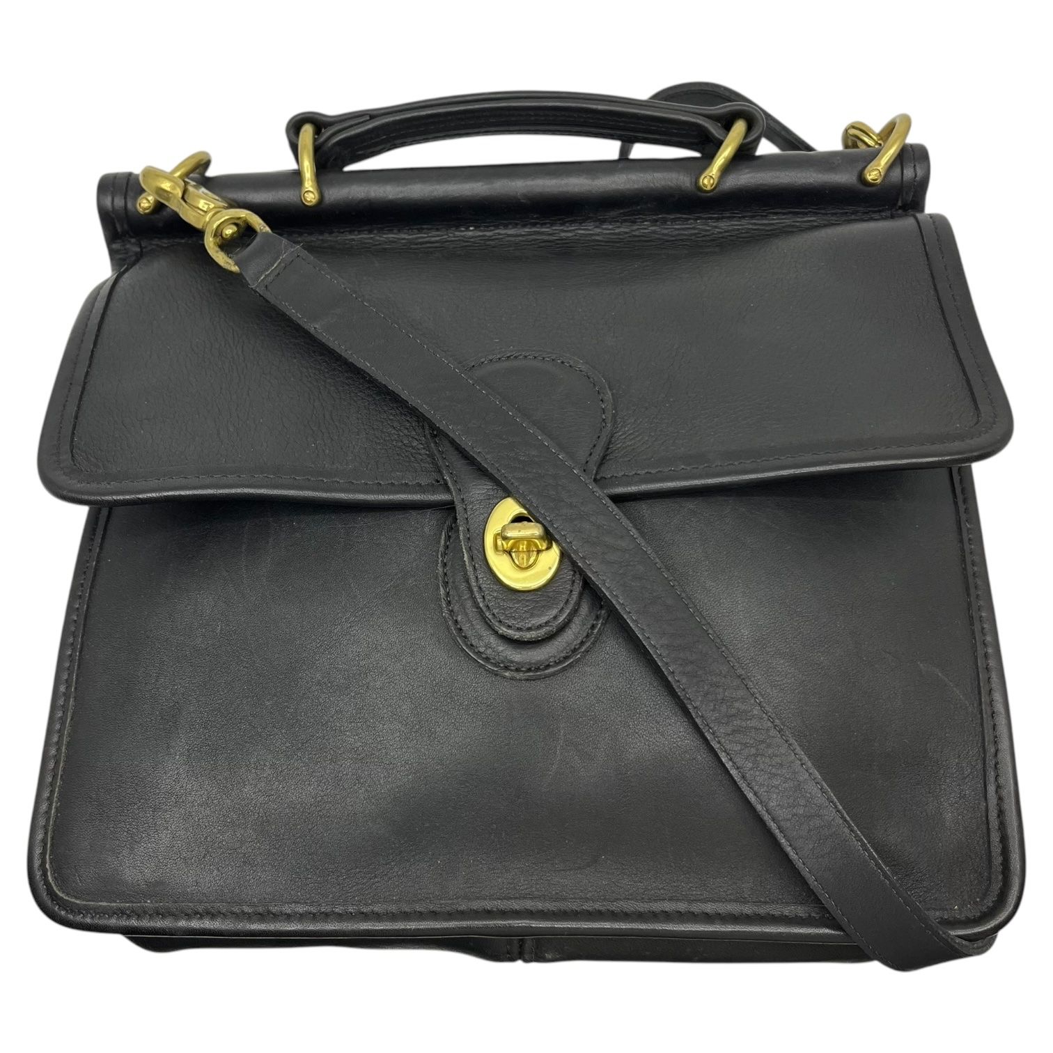 COACH(コーチ) OLD COACH 2WAY leather turnlock shoulder bag レザー 