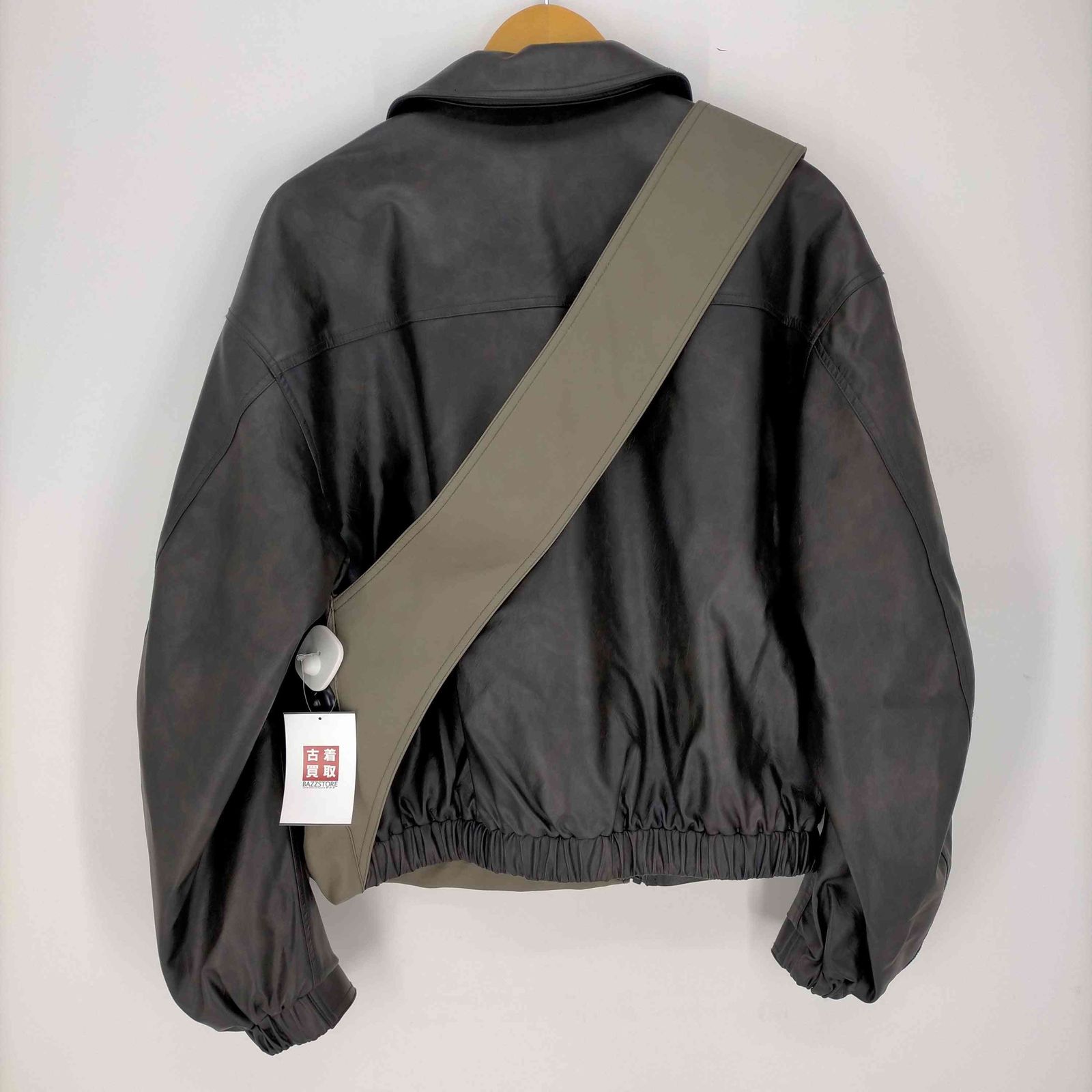 ナットエンペラー NUT EMPEROR FAKE LEATHER JACKET 変形ジップ