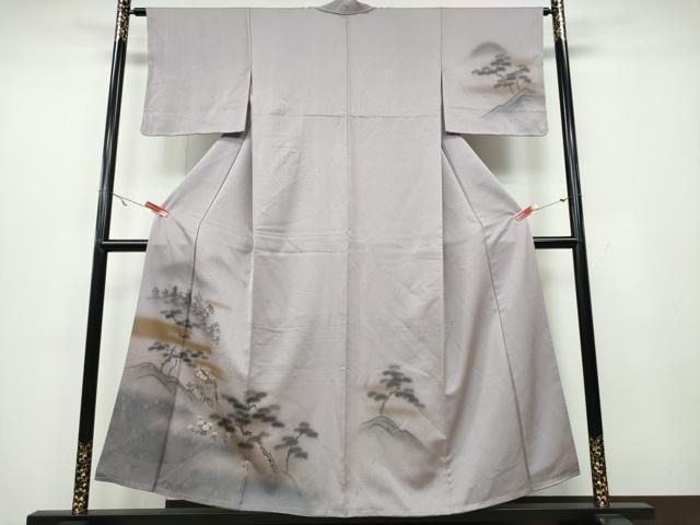 平和屋着物□訪問着 枝松御所車文 暈し染め 金彩 正絹 逸品 未