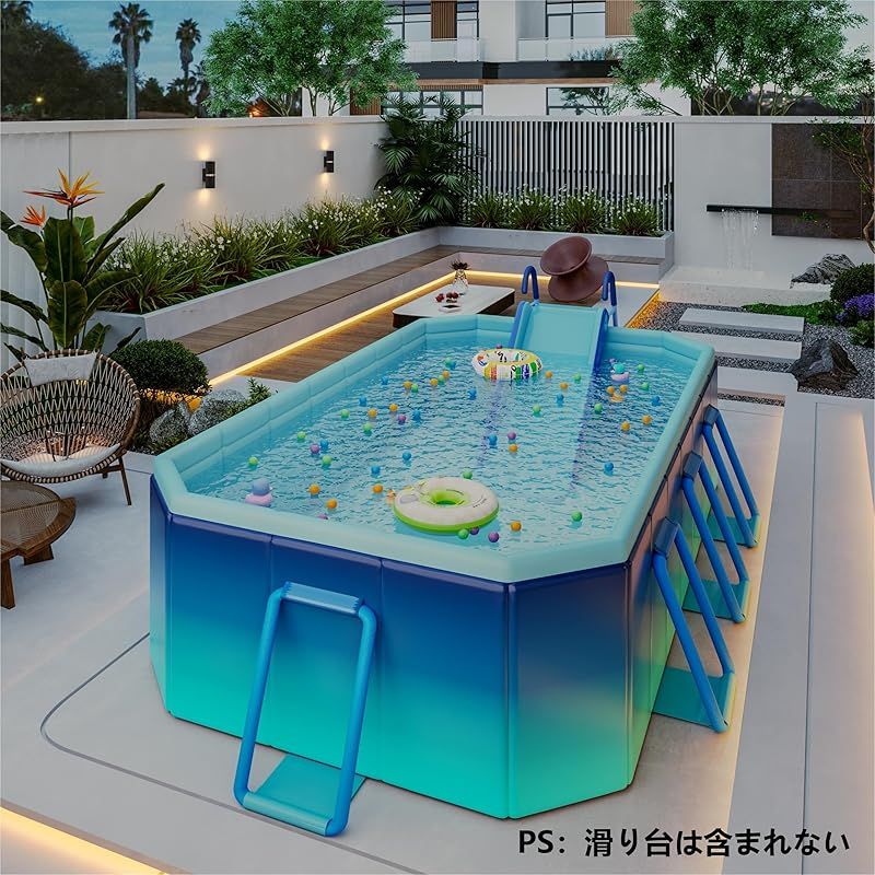 DoubleTT 2024 非膨張式プール プール ビニールプール 水遊び 空気入れ