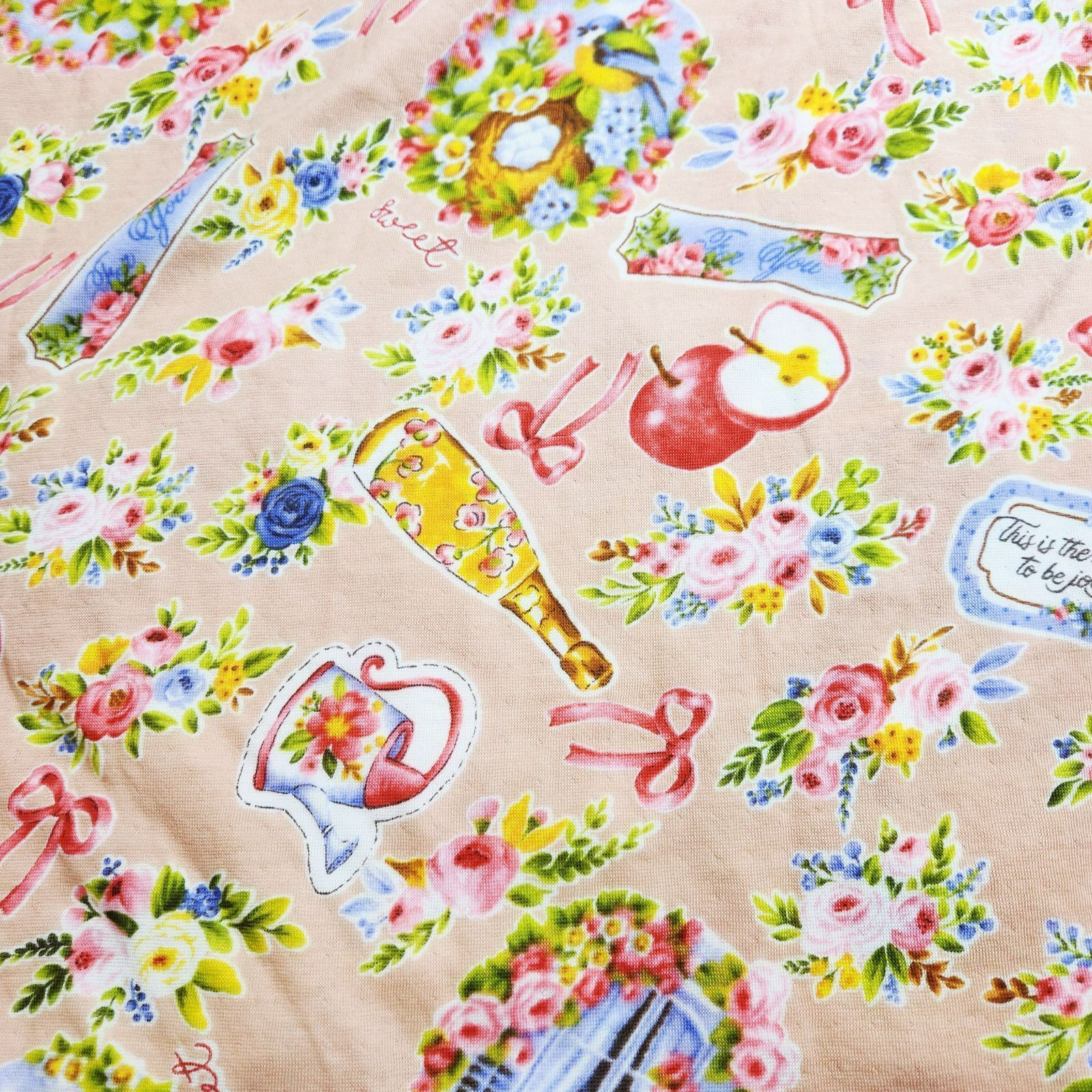 鴨居羊子パジャマ TUNIC 秋物 襟付き長袖全開パジャマ 60接結りんご 肌ピンク色 29330 DECORATOM_COM_BR