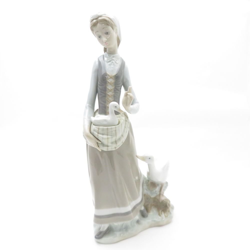 美品 LLADRO リヤドロ 4815 ガチョウと少女 フィギュリン アヒル 陶器人形 置物 オブジェ インテリア SU9182G2 - メルカリ