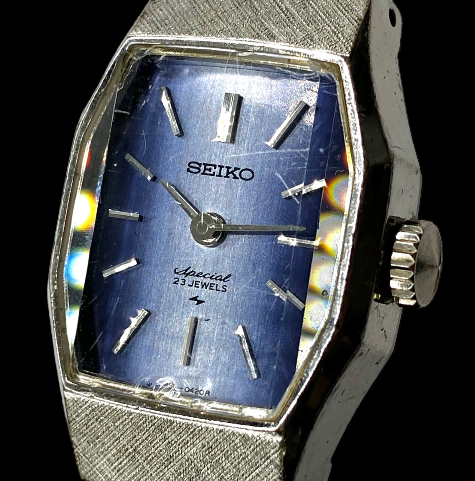 70年代アンティーク⭐️SEIKO セイコー】 23石 機械手巻き式 3面カット