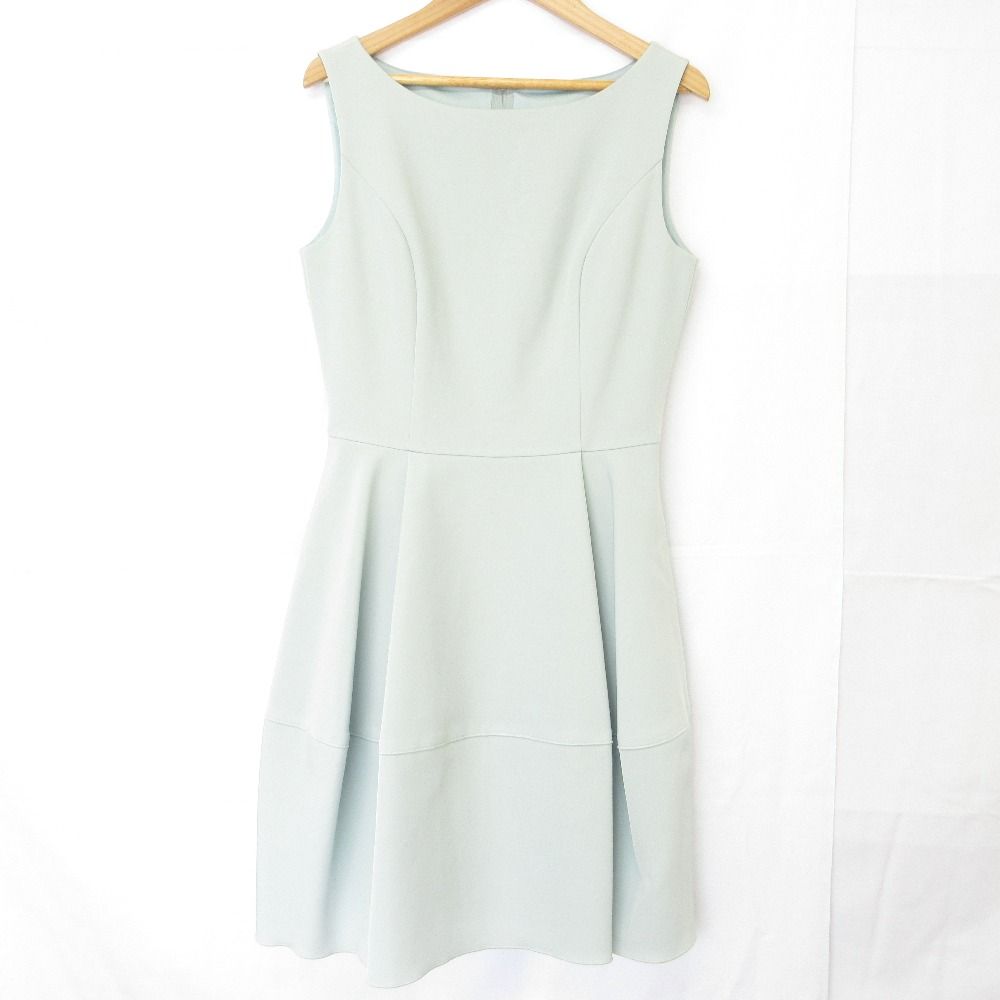 FOXEY NEW YORK ノースリーブひざ丈ワンピース ミントグリーン 良品 FOXEY NEW YORK フォクシーニューヨーク バロン