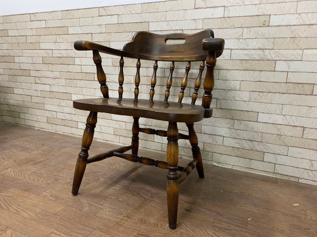 信濃の晃様 専用騨 キツツキマーク キャプテンチェア アームチェア 2脚