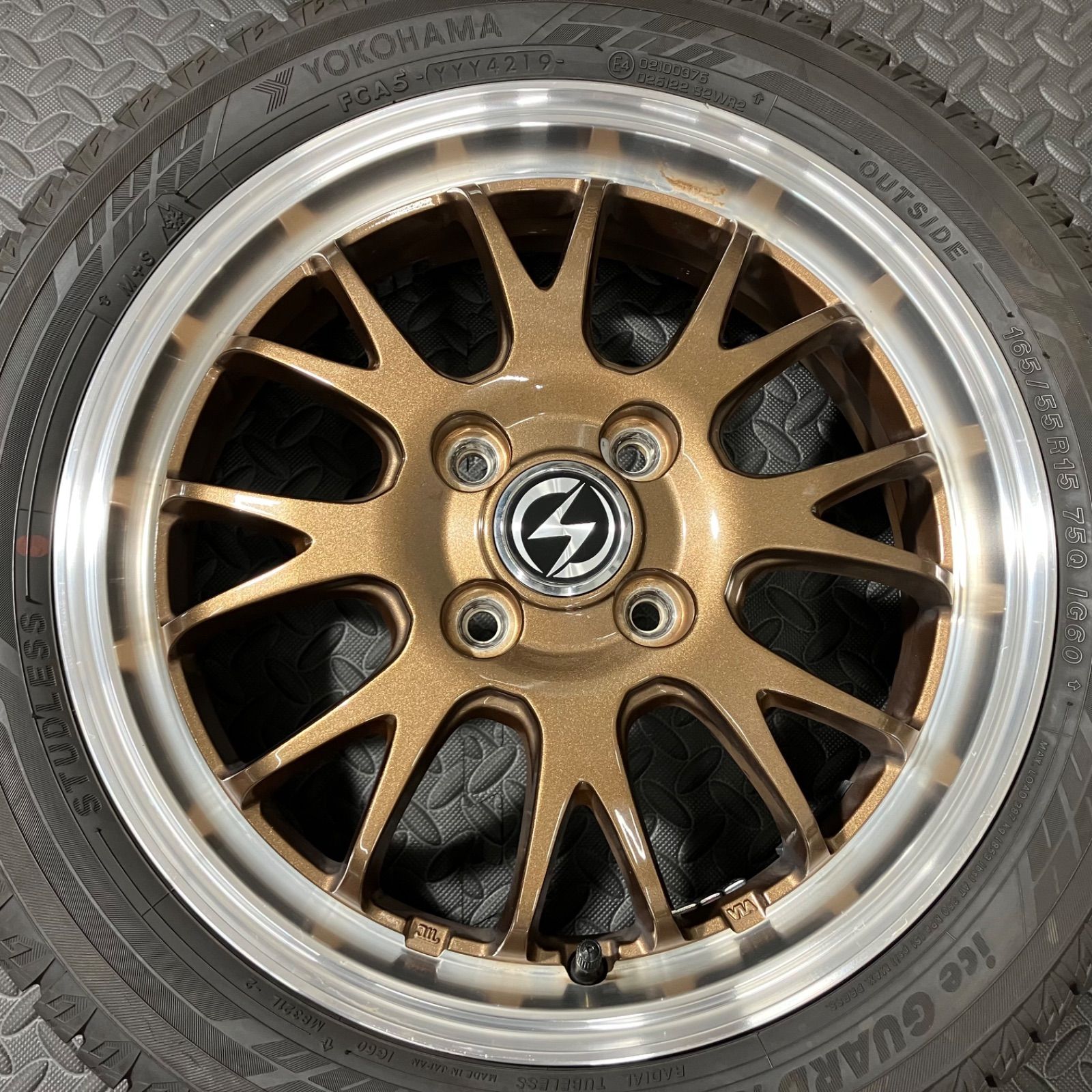 19年製 165|55R15 ヨコハマ アイスガードIG60 BADX エスホールド S-8M タント スペーシア N-BOX スタッドレス 3498