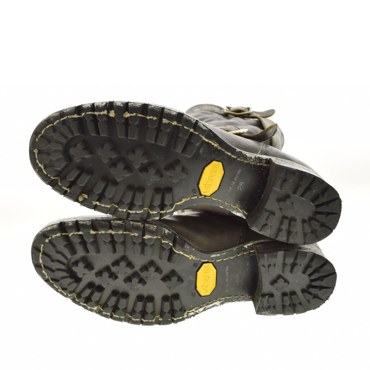 ねじれ加工レザーエンジニアブーツ