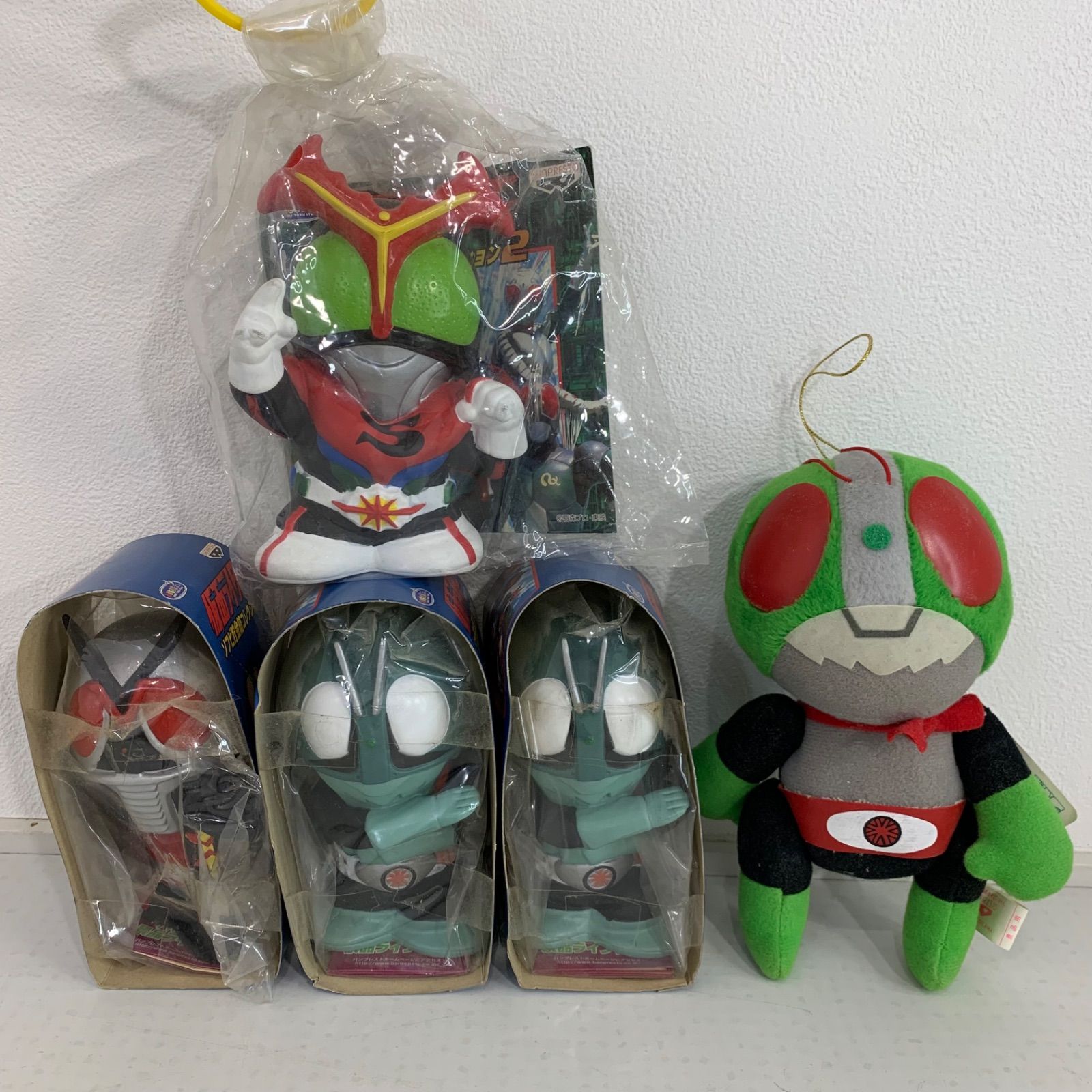 仮面ライダー　ソフビ　貯金箱 BANPRESTO - 仮面ライダー1号 ソフビ 貯金箱の通販 by mio's