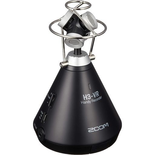 ZOOMズームH3-VRハンディレコーダーブラック黒バイノーラルアンビソニックVR空間音声360o録音全方位録音音iPhone iPadからワイヤレスコントロール YouTubeの360o動画作成WEB会議マイクビデオ…