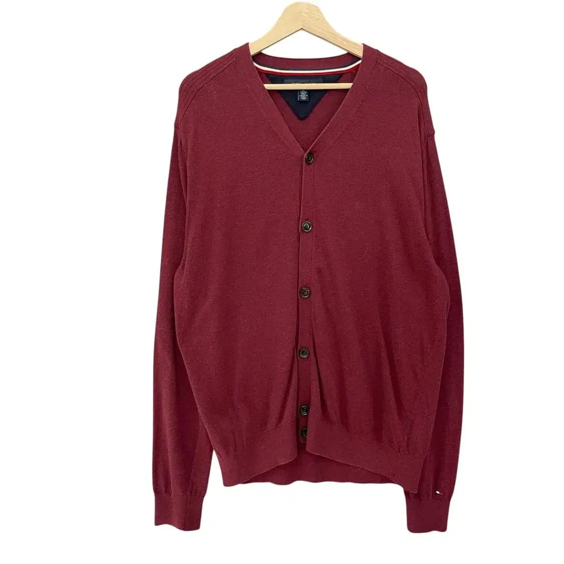 Tommy Hilfiger(トミーヒルフィガー) バーガンディー Vネック ニット 