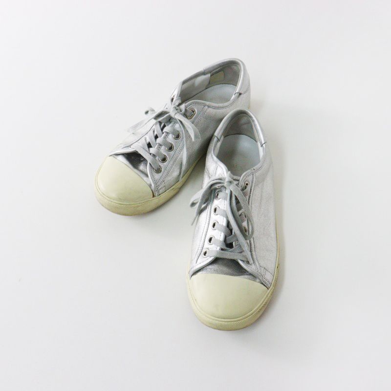 セリーヌ CELINE メタリックレザー ローカット スニーカー 37(24cm