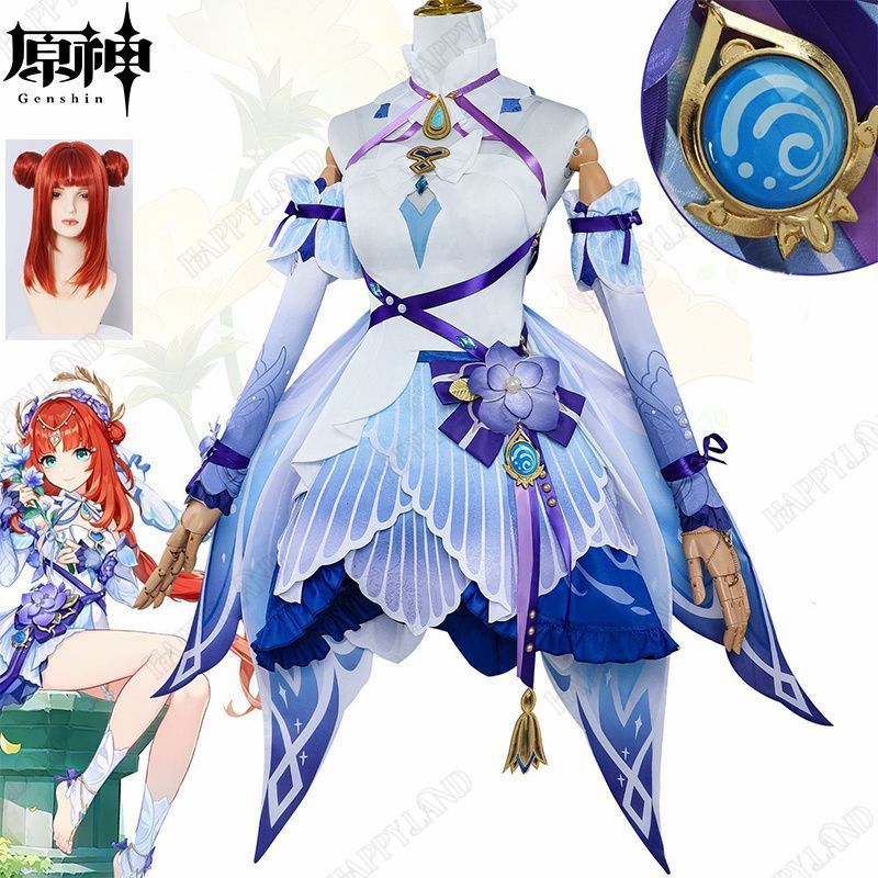 原神 ニィロウ コスプレ衣装 ウイッグ付き 原神 げんしん ヒロイン Nilou 東風はこぶ花の吐息 コスプレ衣装