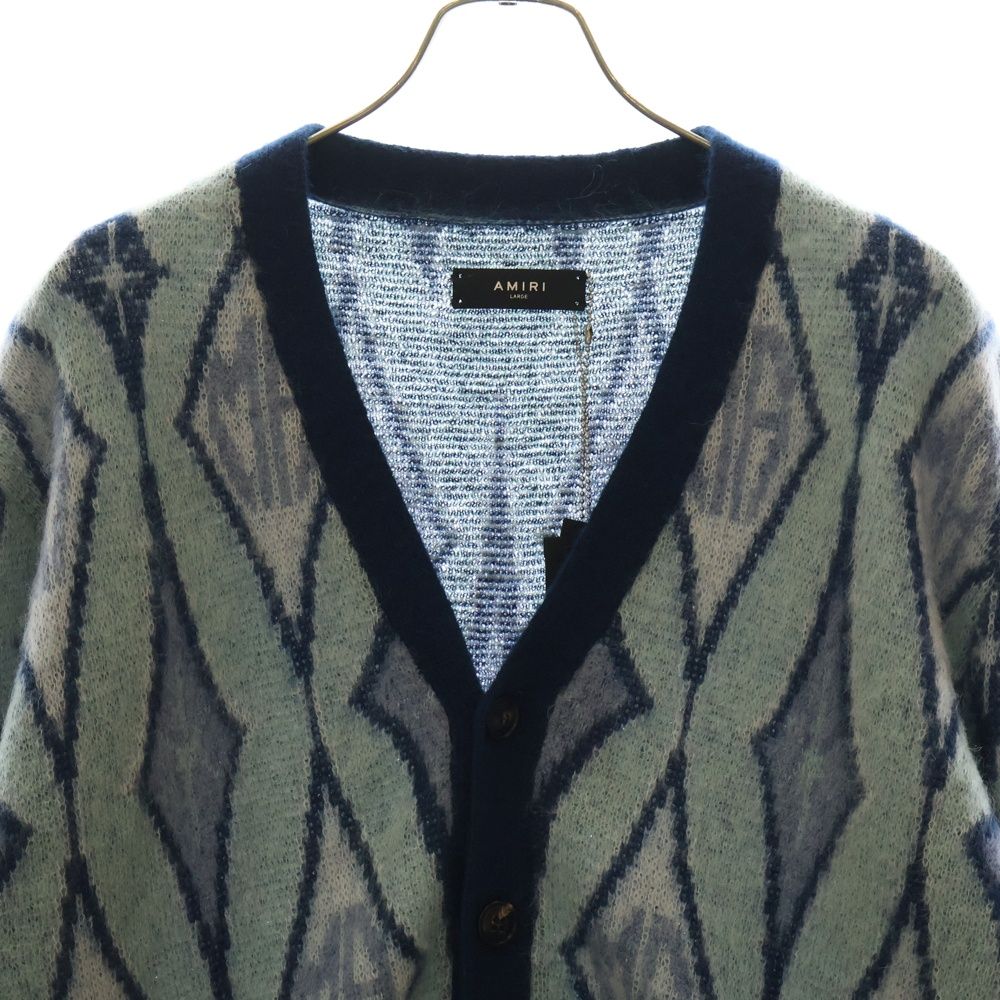 新品 AMIRI ARGYLE モヘアカーディガン アーガイル ニット AMIRI (アミリ) 23AW ARGYLE MOHAIR CARDIGAN アーガイルチェック総柄