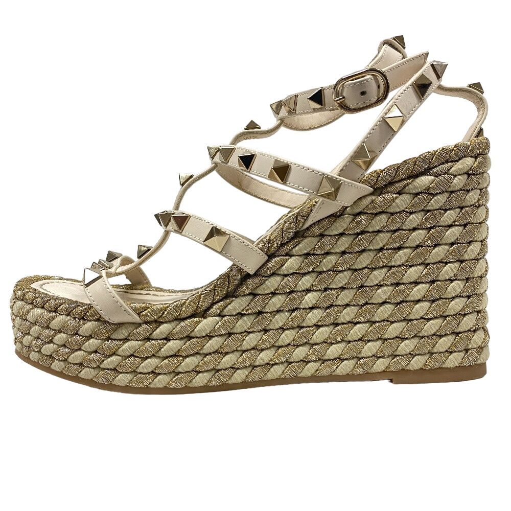 VALENTINO ウェッジサンダル VALENTINO ウェッジサンダル Valentino ウェッジ サンダル ブラック