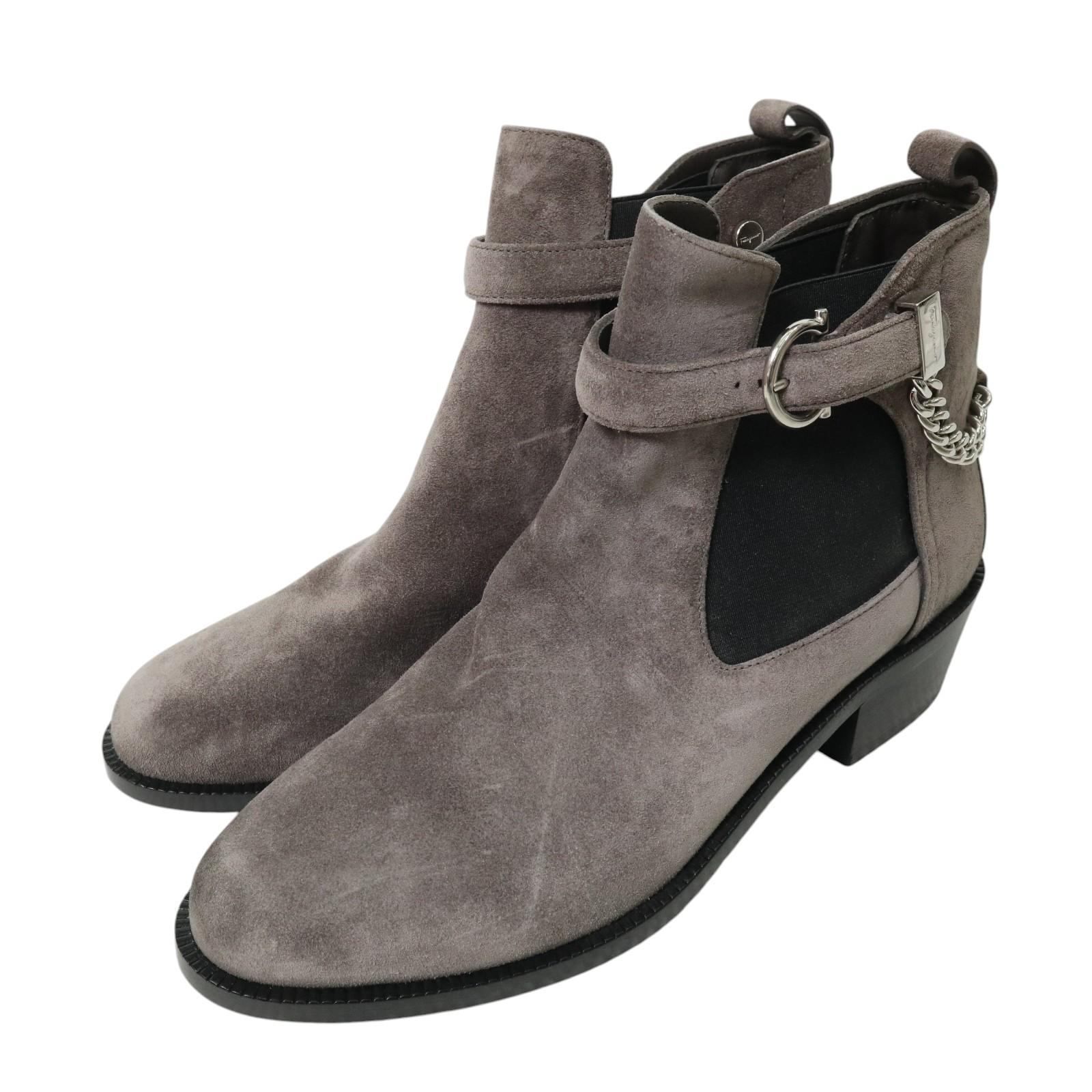 Salvatore Ferragamo スエード サイドゴアブーツ Salvatore Ferragamo フェラガモ スエードサイドゴアブーツ＊ - メルカリ