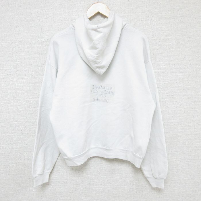 L/古着 ヘインズ Hanes 長袖 スウェット パーカー メンズ 00s 女性 白 ホワイト 24oct29 中古 スエット トレーナー トップス