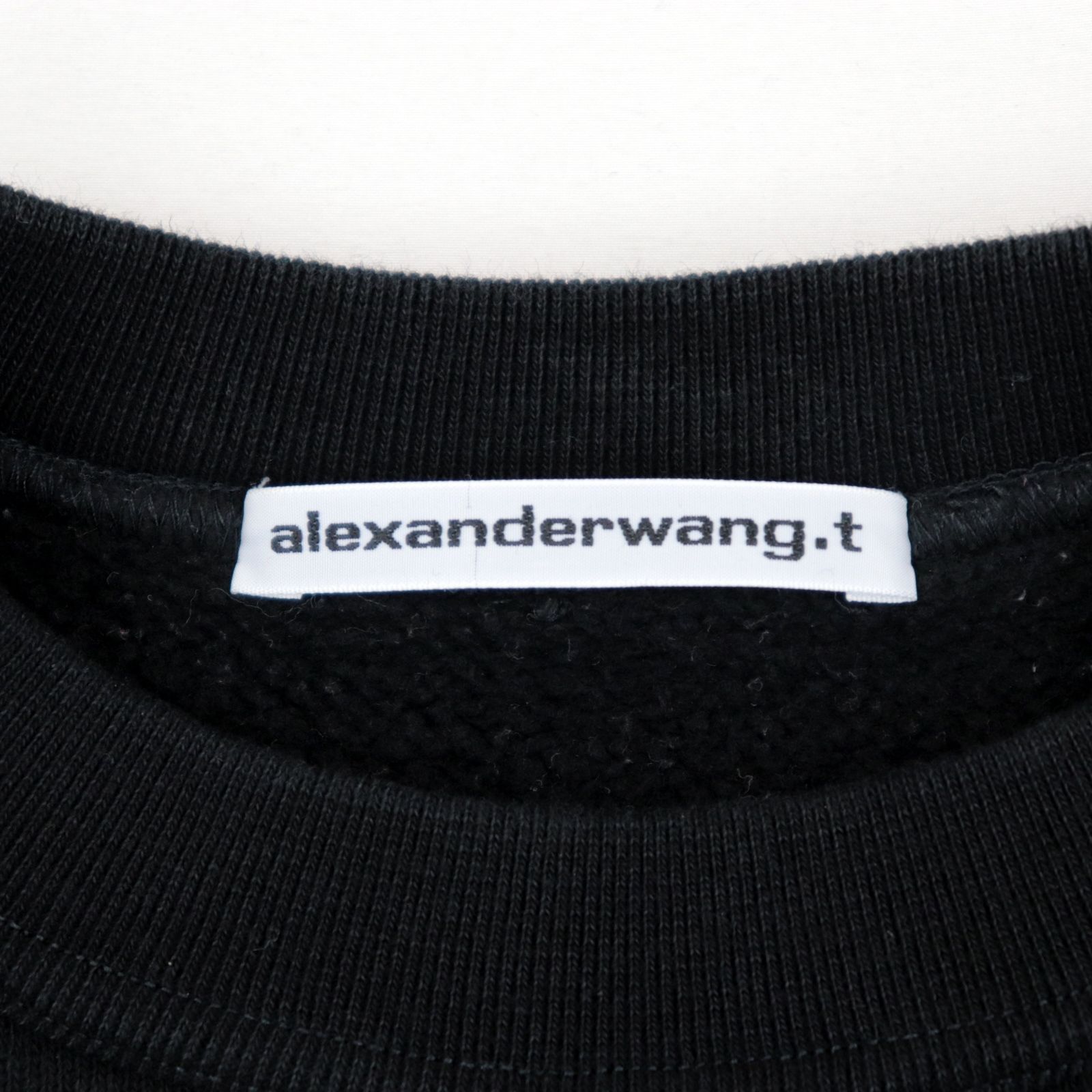 アレキサンダーワン パフロゴ スウェットトレーナー レディース 黒 XS