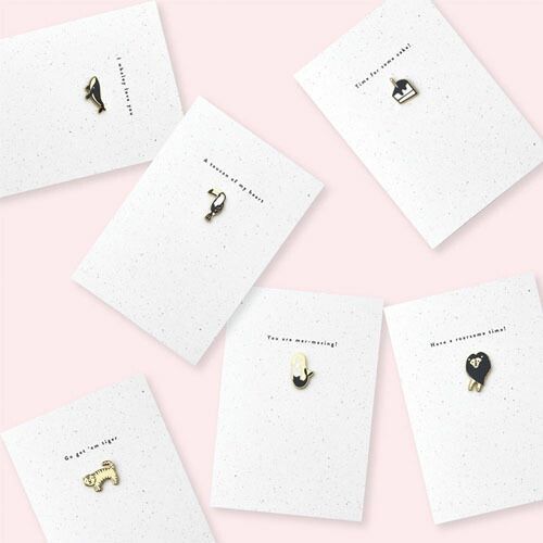 (まとめ）#エルコミューン グリーティングカード ENAMEL PIN グリーティングカード Cake YGC-068 【×9セット】