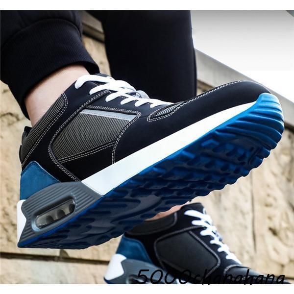 安全靴 スニーカー メンズ レディース 男女兼用 鋼先芯入れ クッション ブラック セーフティー 踏み抜き防止 作業靴 通気性 軽量 快適 OLIVEOS_COM_TR