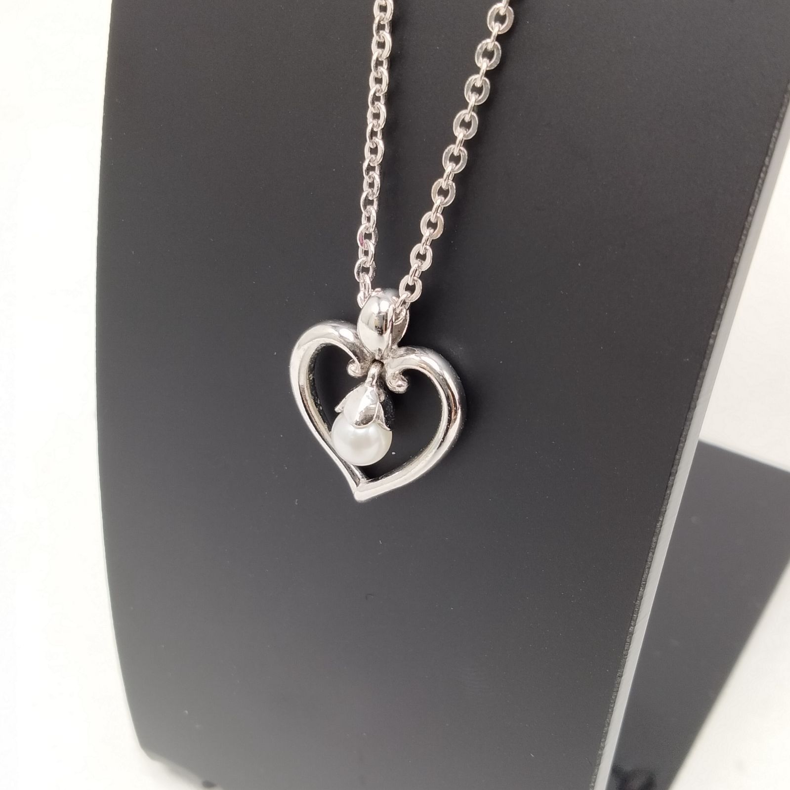MIKIMOTO ハート　シルバー　ネックレス ✨️MIKIMOTO✨️ミキモト ハートネックレス パール シルバー