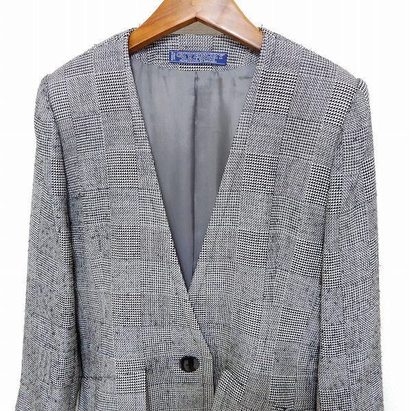wnc ジバンシィ GIVENCHY ノーカラー ジャケット M10 グレー系