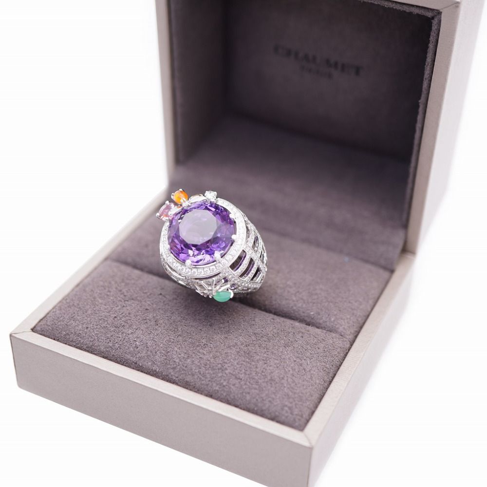 ショーメ アトラップモワ アメジストリング ダイヤ入り #48 Ref.080909