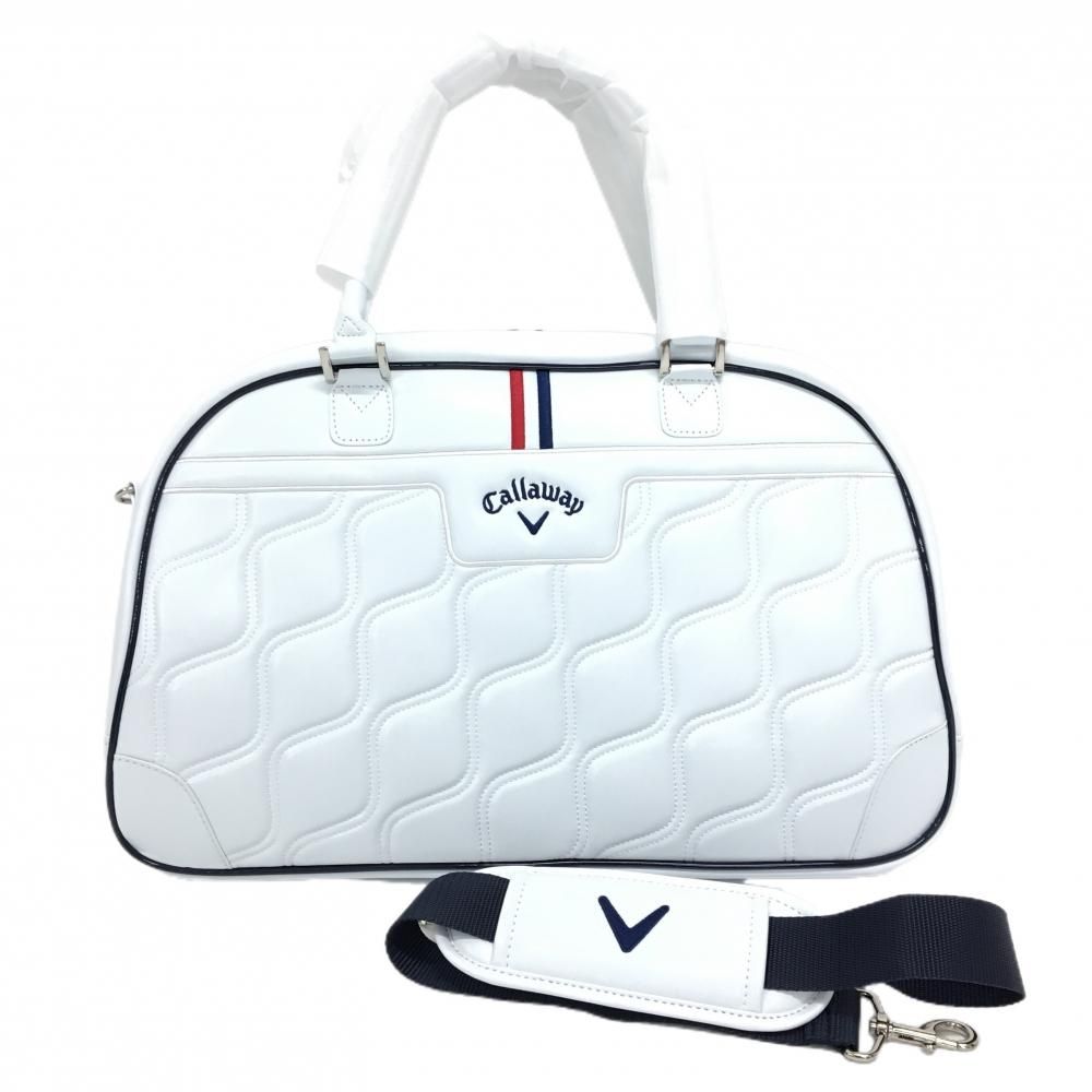 キャロウェイ 2WAYボストンバッグ 白 ショルダーストラップ付
