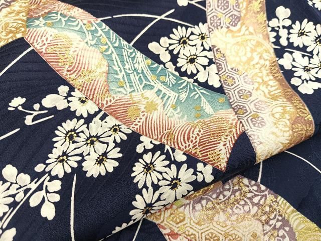 平和屋着物□上質な小紋 花尽くし 鈴乃屋扱い 正絹 逸品 DAAR3353zy