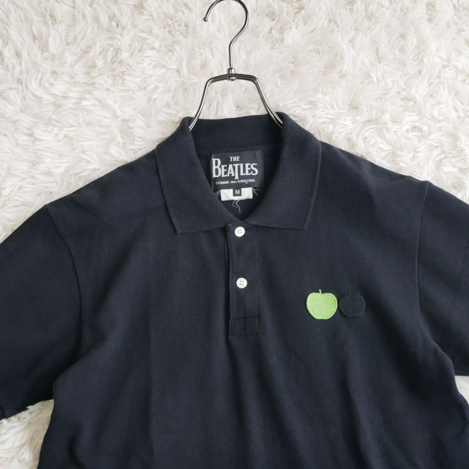 THE BEATLES COMME des GARCONS☆半袖ポロシャツ THE BEATLES COMME des GARÇONS ポロシャツ 黒 M - メルカリ