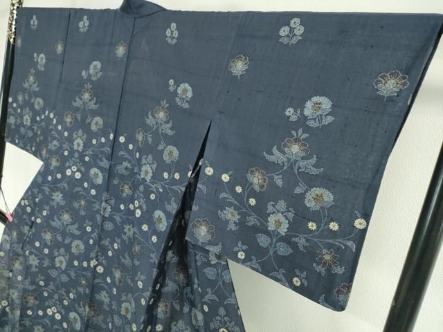 平和屋本店■極上　夏物　染織の名門　しょうざん  生紬　訪問着　花唐草文　逸品　DZAA2720kh5 平和屋本店□極上 夏物 染織の名門 しょうざん 生紬 訪問着 花唐草文