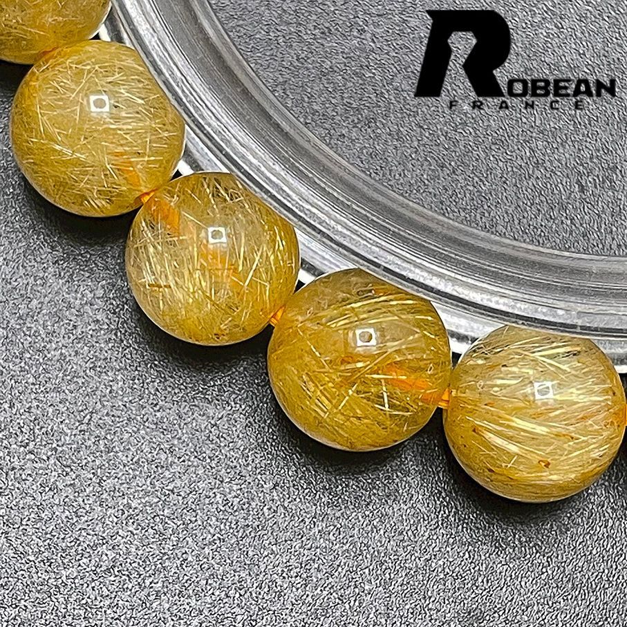 綺麗 EU製 定価7万円☆ROBEAN・極!極満針ルチルクォーツ☆ブレスレット 