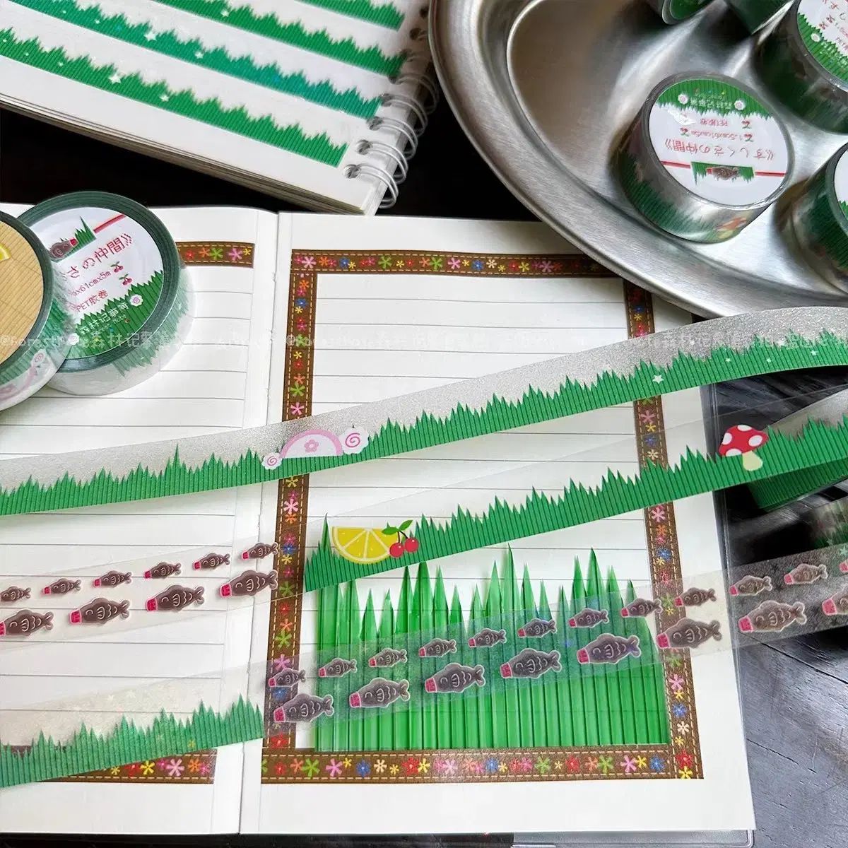 Forest Note - 寿司の葉っぱと友達たち pet マスキングテープ