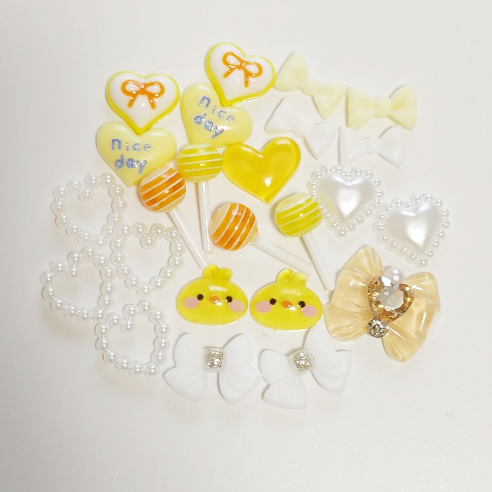 No.269 ひよこ 平成女児 ファンシー 黄色 ネイルパーツ セット