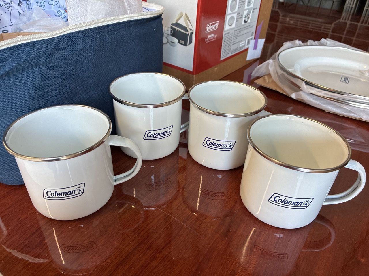 コールマン 食器セット コールマン エナメルディッシュウェア2人用