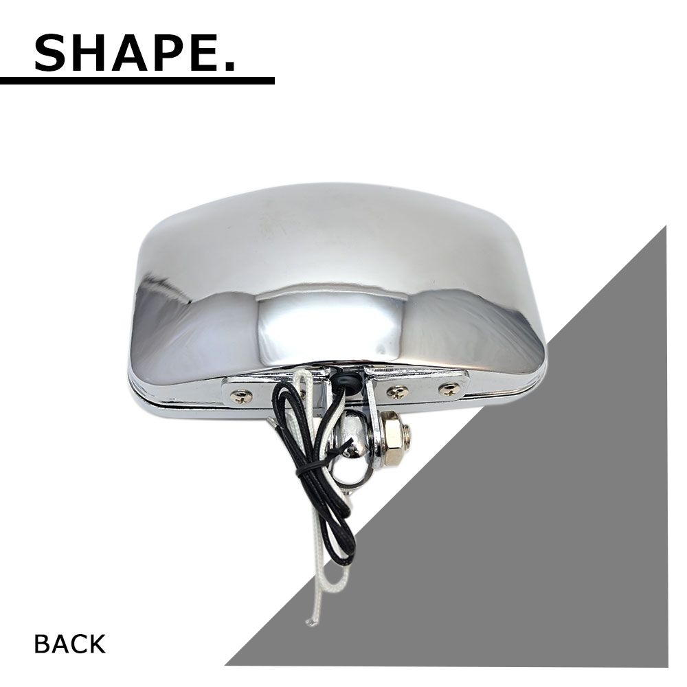 スクエア ヘッドライト ビンテージ 汎用品 ヘッド ライト ドレスアップ 外装 チョッパー 2個セット カスタム バイク パーツ ハーレー用 アメリカン スクール ライト