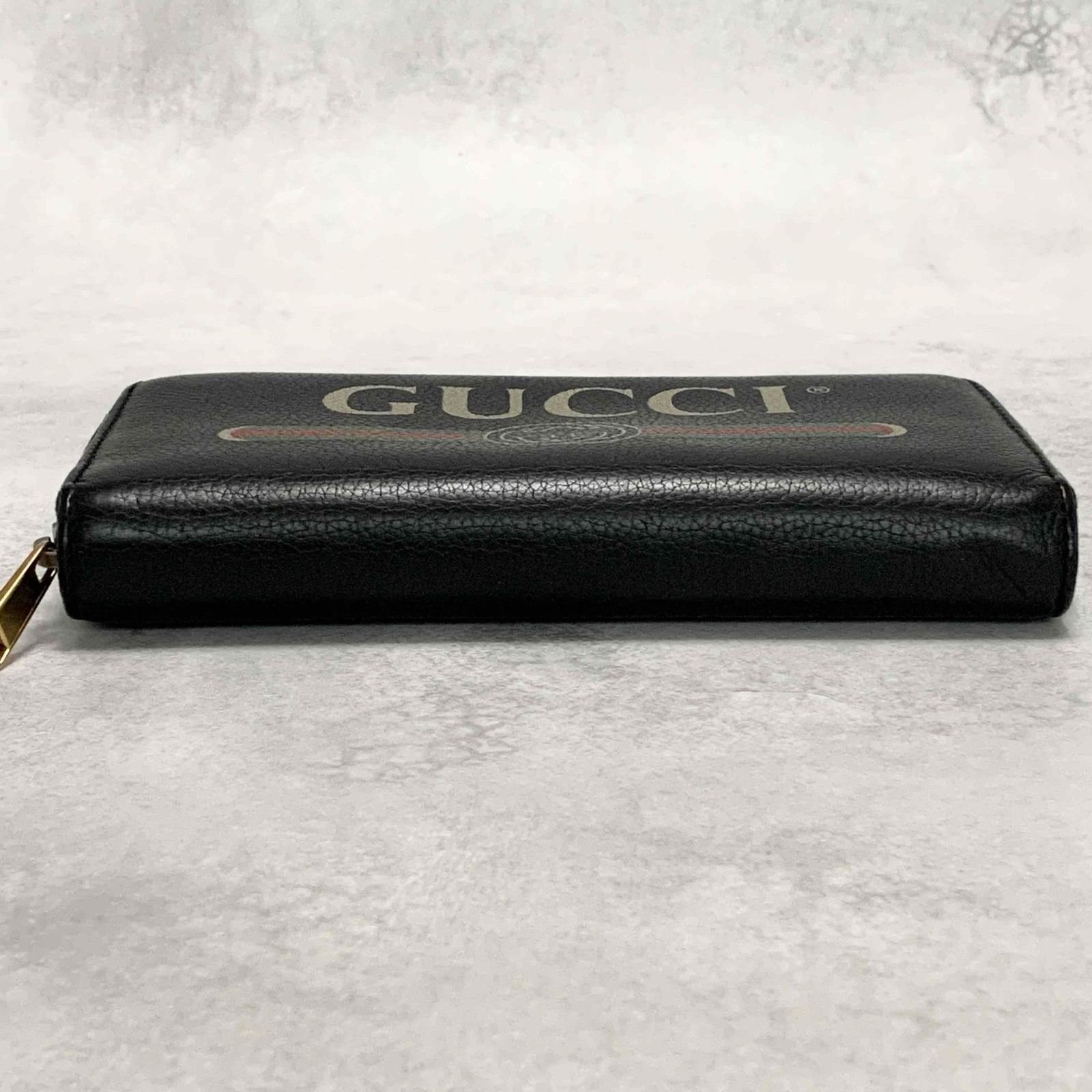 グッチ　長財布　ラウンドファスナー　シェリーライン　GGシマレザー　ロゴ GUCCI グッチ シマ シェリー ラウンドファスナー 長財布 レザー