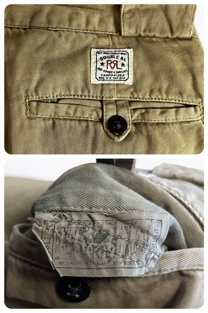 ⚫︎RRL CHINO OFFICER PANTS リペア加工 W30×L32 2000000016306