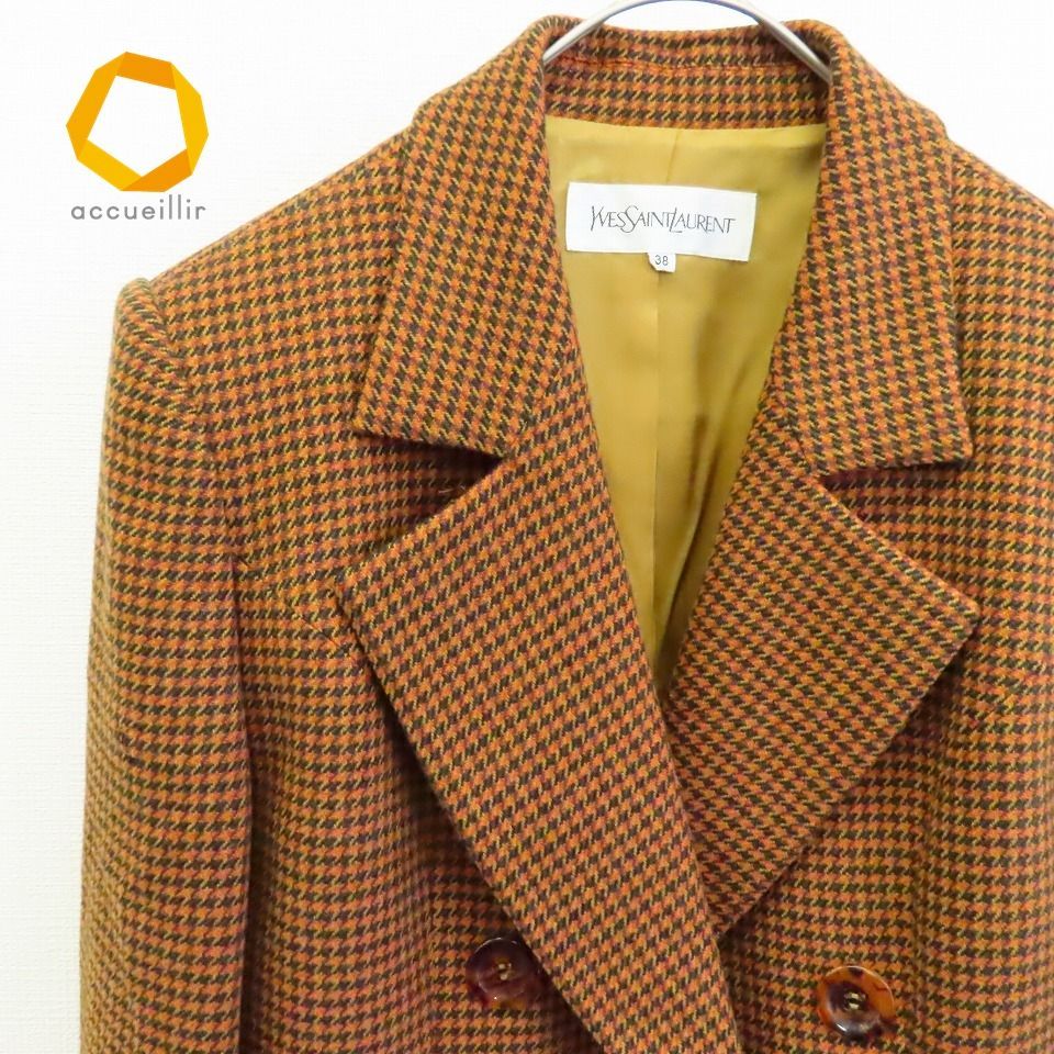 イヴ・サンローラン YVES SAINT LAURENT ヴィンテージ 千鳥格子 