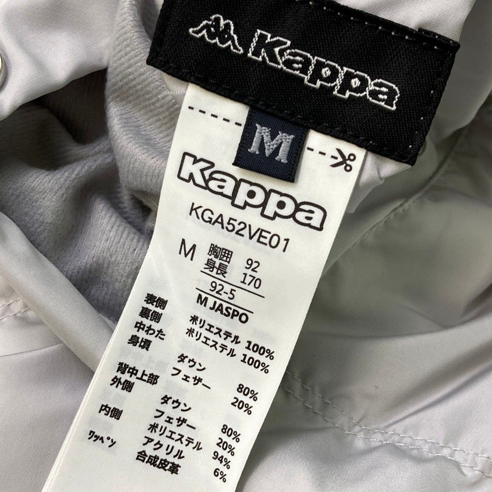 サイズ：M KAPPA GOLF カッパゴルフ リバーシブル ダウンベスト グレー