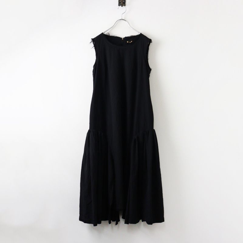 AD2025 コムデギャルソン COMME des GARCONS 再構築変形ギャザーノースリーブワンピース S|ブラック ドレス フ 2400014423440