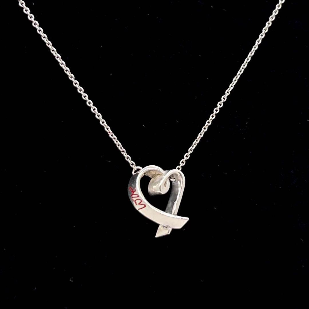 美品☆Tiffany & Co. ティファニー ネックレス ラビングハート