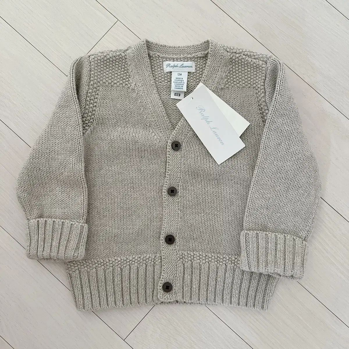 ポロ Ralph Lauren ラルフローレン ベビー 綿 カーディガン 12M サイズ 小さめです アウト