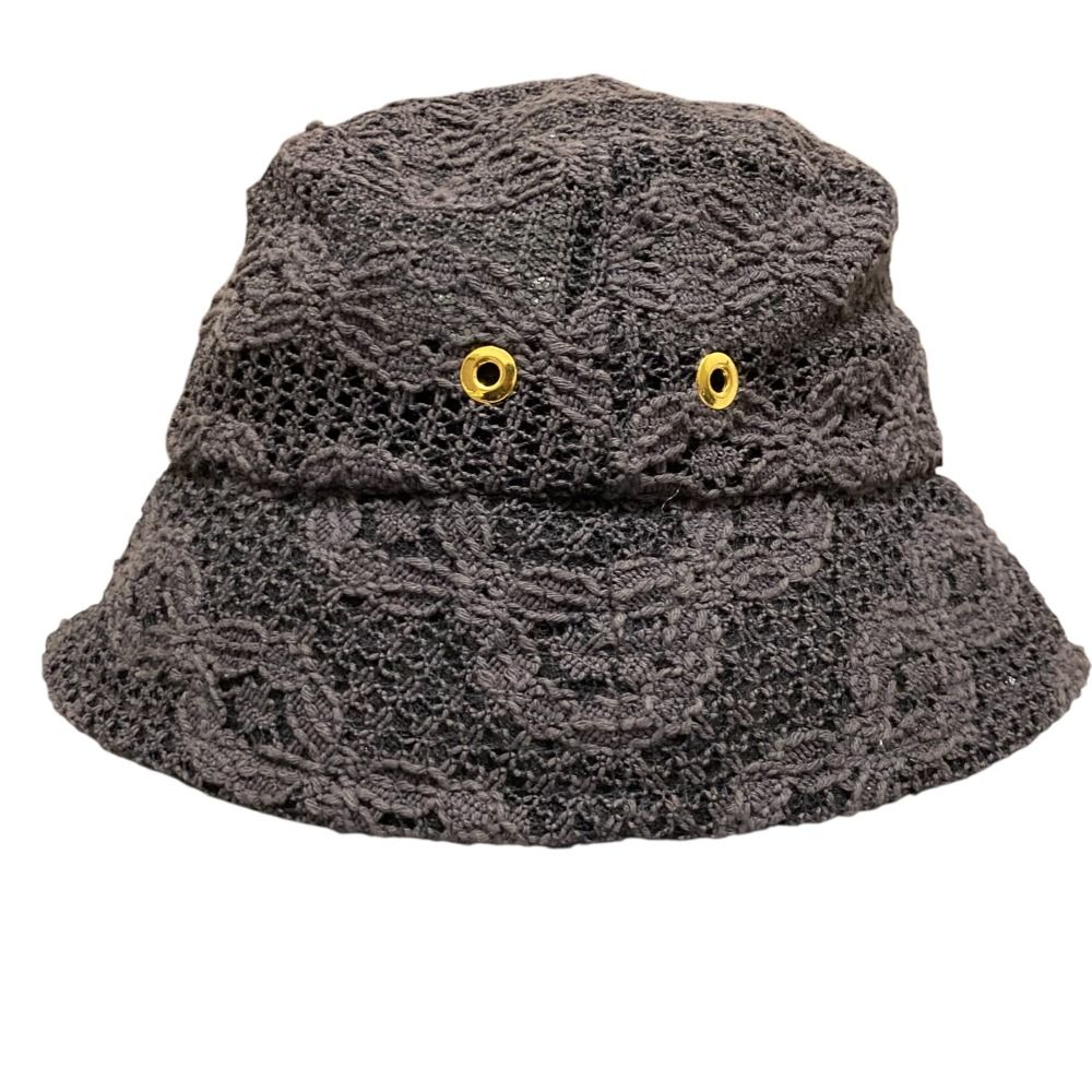 美品　激レア　CA4LA　総柄　バケハ　カシラ　バケットハット 美品 CA4LA カシラ レース バケットハット SHK00926 グレー