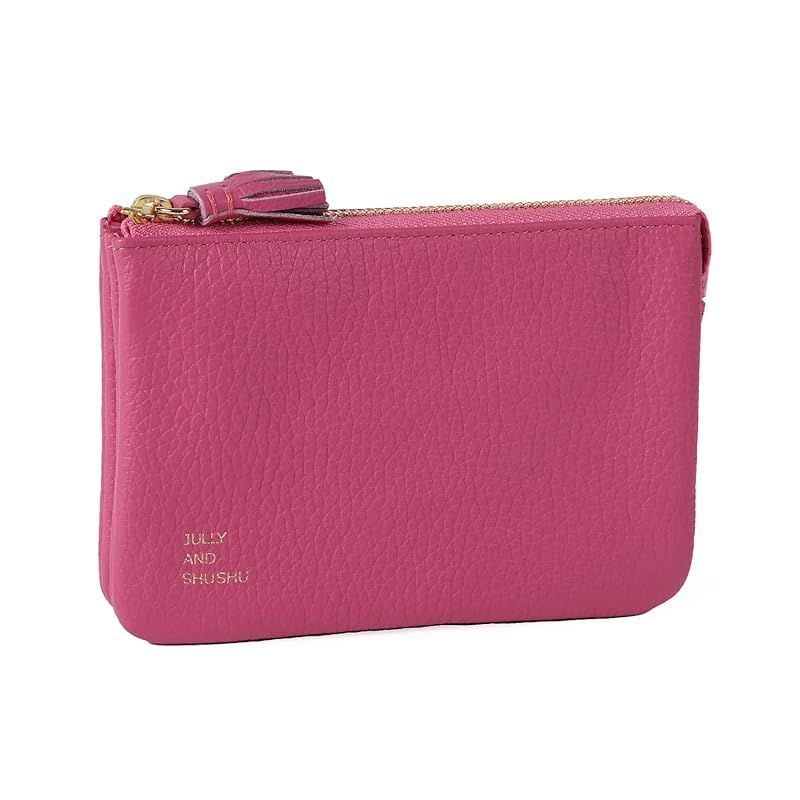 新着商品 JULLY AND SHUSHU ミニ財布 本革 プレゼント ギフト 二つ折り キーケース マゼンタ