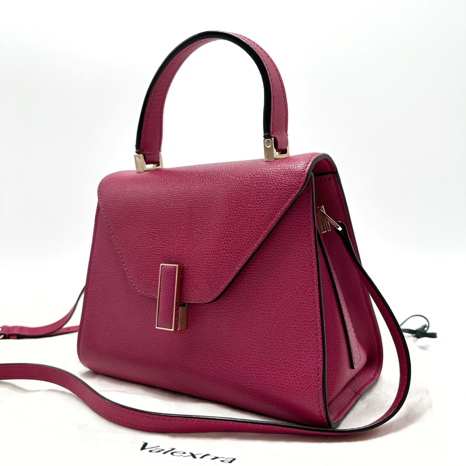 ◎ 極美品 Valextra ヴァレクストラ ミニ イジィデ ハンドバッグ 2WAY 