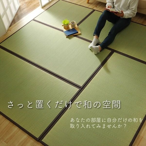 イケヒコ・コーポレーション 【日本製】【大人気】純国産 置き畳 ユニット畳 『天竜』 ブラウン 軽量タイプ約82×164×1.7cm 北海道・沖縄・離島は配送