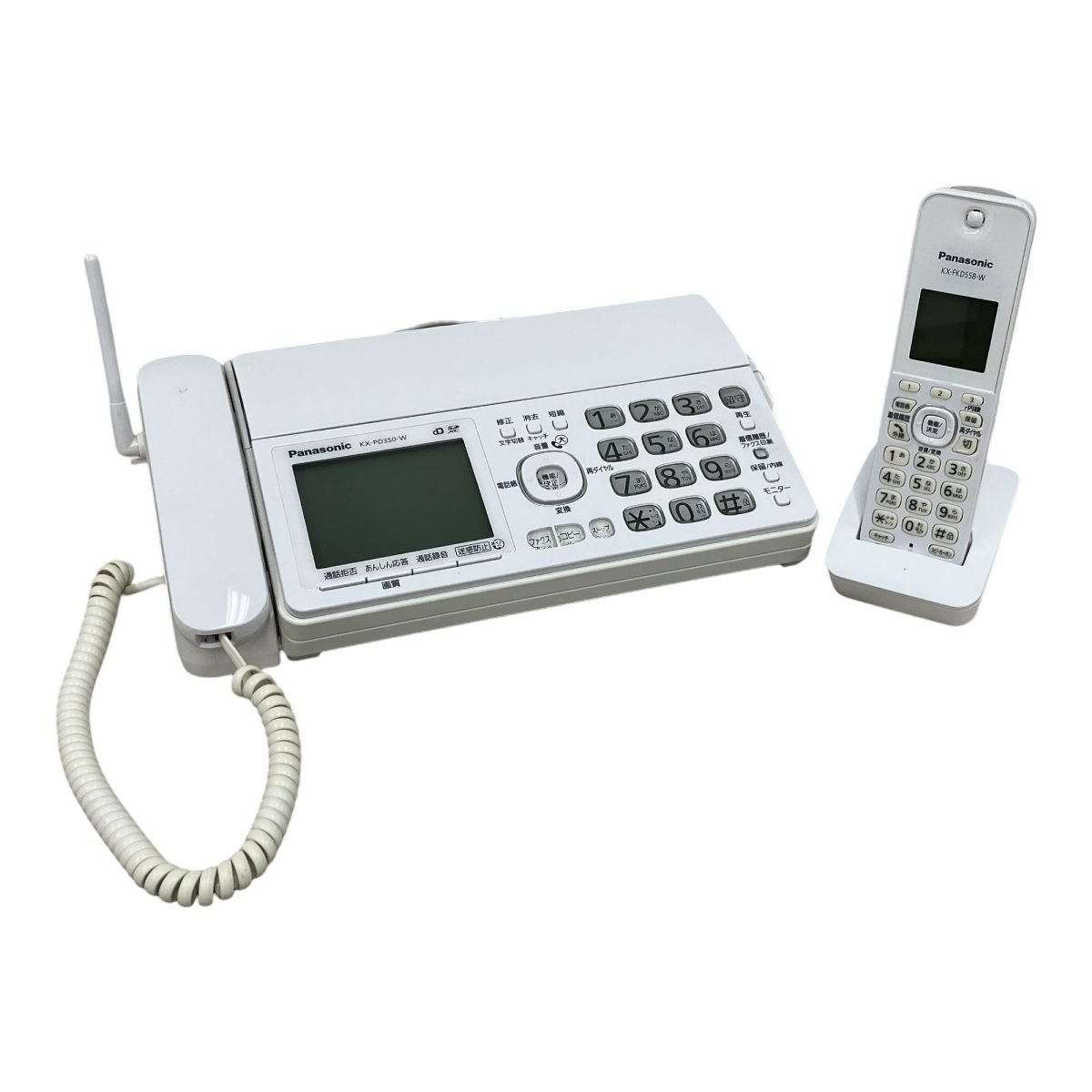 Panasonic KX-PD350 KX-FKD558 電話機 子機付 FAX 通信機器 M10062228