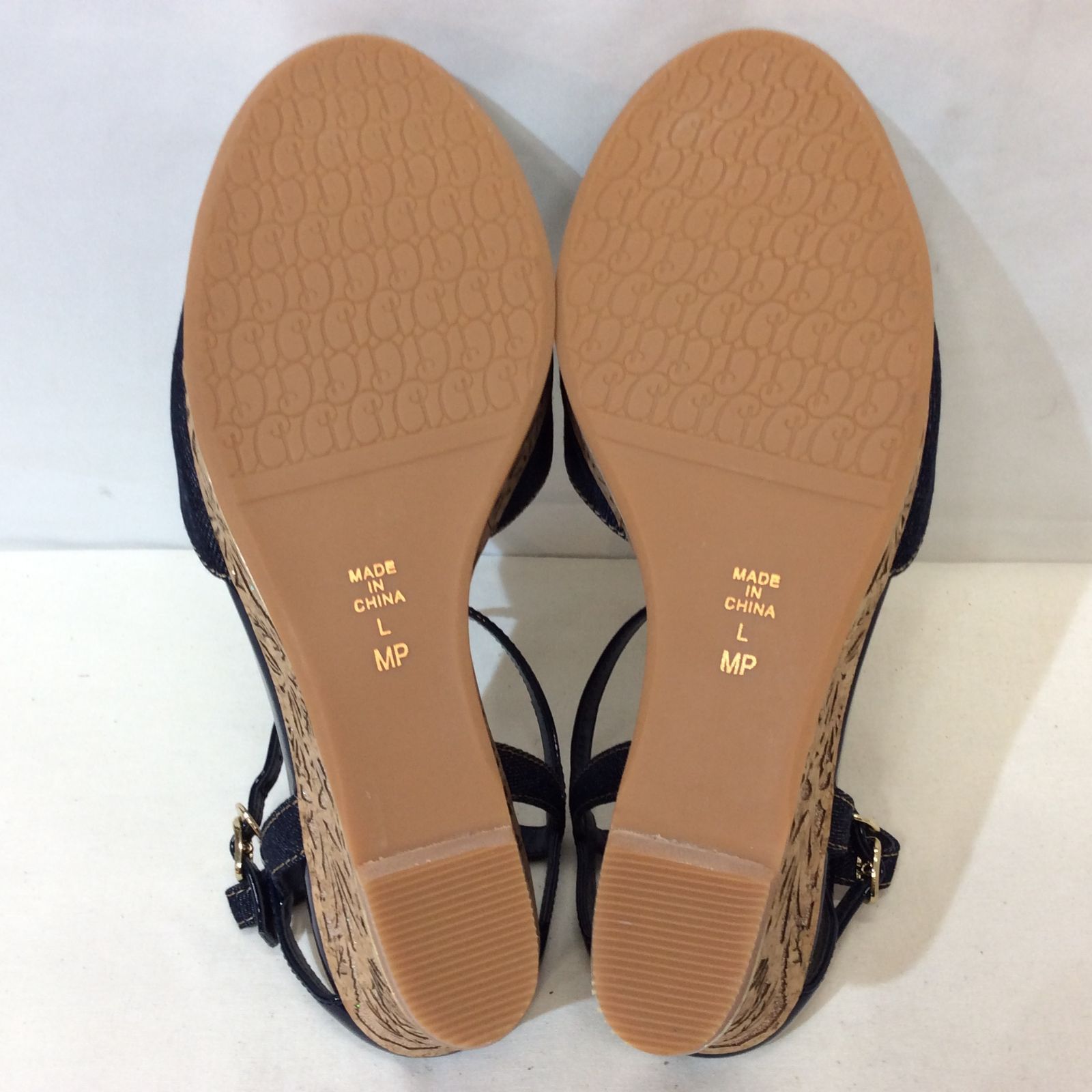 【新品】DIANAデニムウェッジミュール 未使用☆DIANA ダイアナ サンダル デニム ウェッジソール L